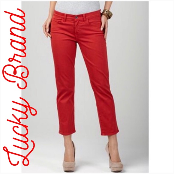 Lucky Brand Denim - Lucky Brand Red Sweet N Crop Mid-Rise Jeans